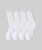 MUSINSA STANDARD WOMAN MUSINSA STANDARD WOMAN Women's Pointel Crew Socks 4 Pack (White)