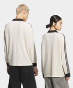 ADIDAS ADIDAS Waffle Long Sleeve Polo Tee - Wonder White