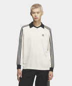 ADIDAS ADIDAS Waffle Long Sleeve Polo Tee - Wonder White