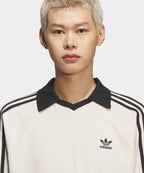 ADIDAS ADIDAS Waffle Long Sleeve Polo Tee - Wonder White