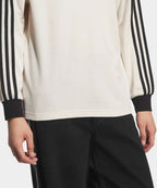 ADIDAS ADIDAS Waffle Long Sleeve Polo Tee - Wonder White