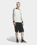 ADIDAS ADIDAS Waffle Long Sleeve Polo Tee - Wonder White