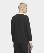ADIDAS ADIDAS Waffle Long Sleeve Polo Tee - Black