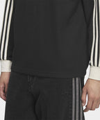 ADIDAS ADIDAS Waffle Long Sleeve Polo Tee - Black