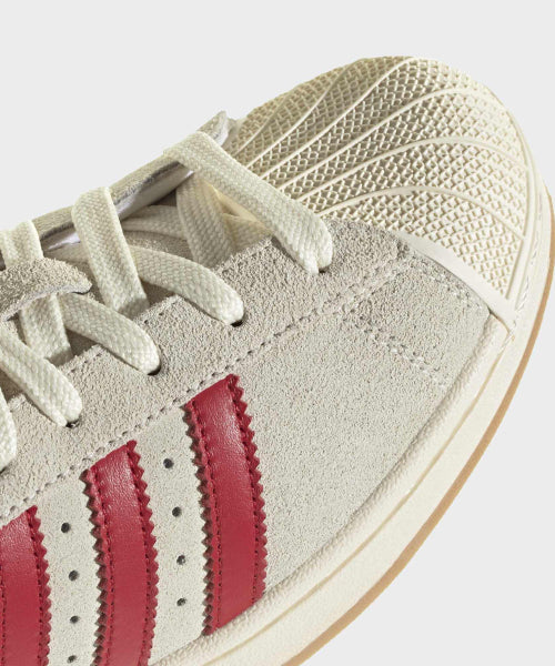 ADIDAS ADIDAS Superstar II Sneakers - Cream White: Red