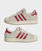 ADIDAS ADIDAS Superstar II Sneakers - Cream White: Red
