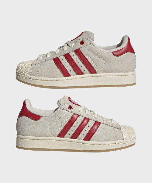 ADIDAS ADIDAS Superstar II Sneakers - Cream White: Red