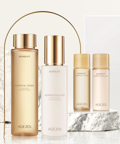 AGE 20'S Biom Lift elasticity skin care 2-piece set (toner 195ml + emulsion 150ml) (+ 2 mini types, shopping bag included)