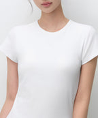 MUSINSA STANDARD WOMAN MUSINSA STANDARD WOMAN Women's Slim Crew Neck Bra T-Shirt (White)