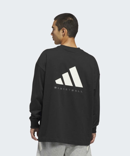 ADIDAS ADIDAS Basketball Long Sleeve Tee - Black:White