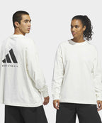 ADIDAS ADIDAS Basketball Long Sleeve Tee - White:Black