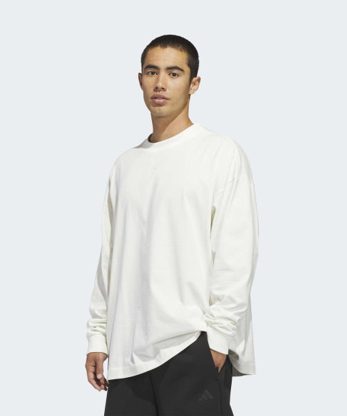 ADIDAS ADIDAS Basketball Long Sleeve Tee - White:Black