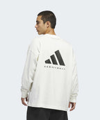 ADIDAS ADIDAS Basketball Long Sleeve Tee - White:Black