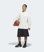 ADIDAS ADIDAS Basketball Long Sleeve Tee - White:Black