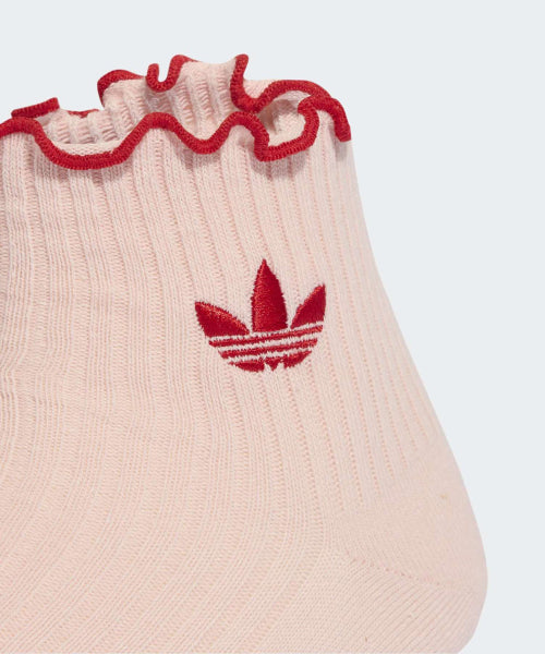 ADIDAS ADIDAS Ruffle Socks Cream White: Sand Pink