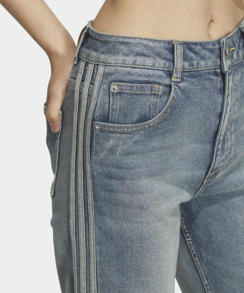 ADIDAS ADIDAS Washed Flare Pants - Light Denim