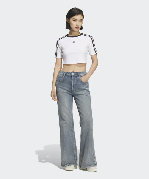 ADIDAS ADIDAS Washed Flare Pants - Light Denim