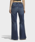 ADIDAS ADIDAS Washed Flare Pants - Mid Blue Denim