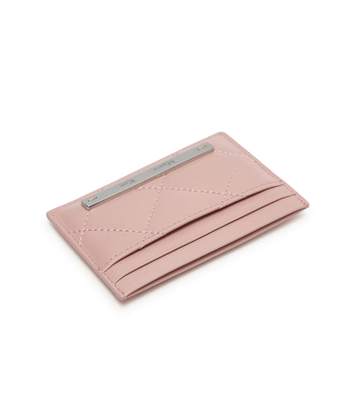 MATIN KIM MATIN KIM PUFF QUILT CARD WALLET in Pink