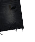 MATIN KIM MATIN KIM Destroyed Bermuda Denim Pants for Men in Black