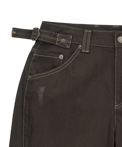 MATIN KIM MATIN KIM Denim Pants with Waist Buckle