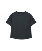 MATIN KIM MATIN KIM Graffiti Round Hem Crop Top