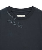 MATIN KIM MATIN KIM Graffiti Round Hem Crop Top