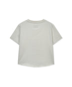 MATIN KIM MATIN KIM Graffiti Round Hem Crop Top