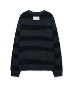 MATIN KIM MATIN KIM TEXTURE BLOCK STRIPE KNIT PULLOVER