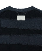 MATIN KIM MATIN KIM TEXTURE BLOCK STRIPE KNIT PULLOVER