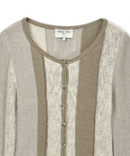 MATIN KIM MATIN KIM Color Block Slim Knit Cardigan