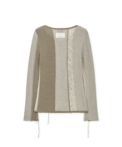 MATIN KIM MATIN KIM Color Block Slim Knit Cardigan