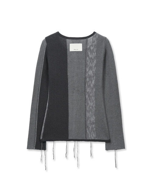 MATIN KIM MATIN KIM Color Block Slim Knit Cardigan
