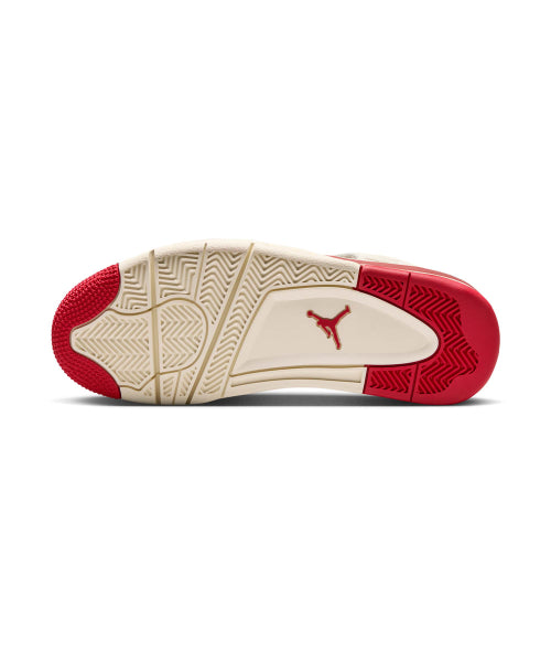 NIKE NIKE Air Jordan 4 Retro Pale Ivory and Tough Red W