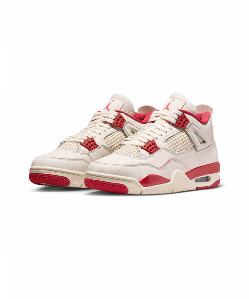 NIKE NIKE Air Jordan 4 Retro Pale Ivory and Tough Red W
