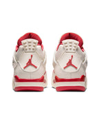NIKE NIKE Air Jordan 4 Retro Pale Ivory and Tough Red W