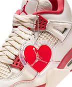 NIKE NIKE Air Jordan 4 Retro Pale Ivory and Tough Red W