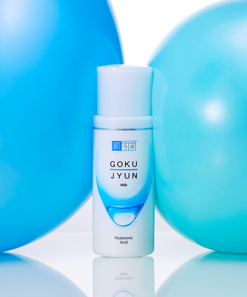 HADALABO [2Pack] Hyaluronic Acid Gokujyun Milk 140ml (+ 5 sheets of Gokujyun Lotion 2ml provided)