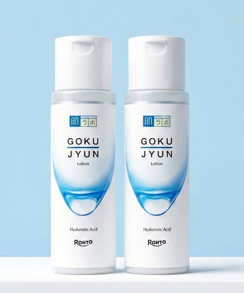 HADALABO [2Pack] Highly moisturizing hyaluronic acid Gokujyun lotion 170ml (+ 5 sheets of Gokujyun lotion 2ml provided)