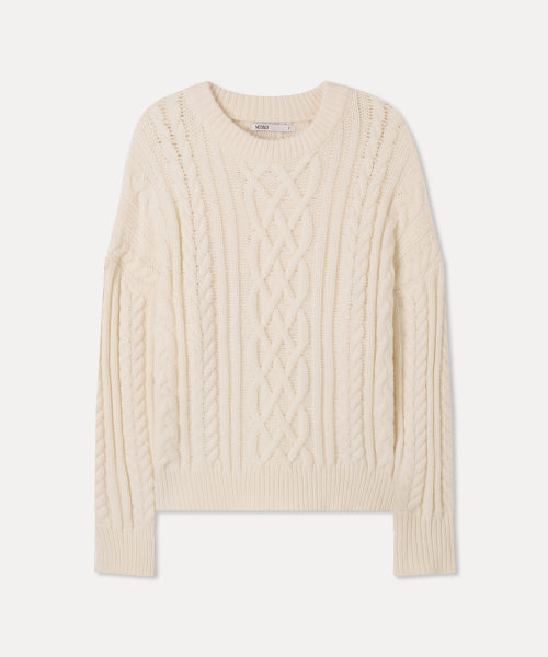 MIXXO MIXXO Aran Cable Pullover Women Size C