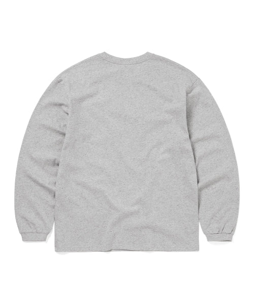 THISISNEVERTHAT THISISNEVERTHAT L-Logo Pocket L/S Tee Heather Grey