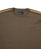THISISNEVERTHAT THISISNEVERTHAT Striped Sleeve Knit Crew Brown