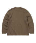 THISISNEVERTHAT THISISNEVERTHAT Striped Sleeve Knit Crew Brown