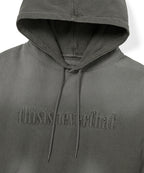 THISISNEVERTHAT THISISNEVERTHAT Overdyed Embroidery Hoodie Charcoal