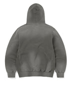THISISNEVERTHAT THISISNEVERTHAT Overdyed Embroidery Hoodie Charcoal