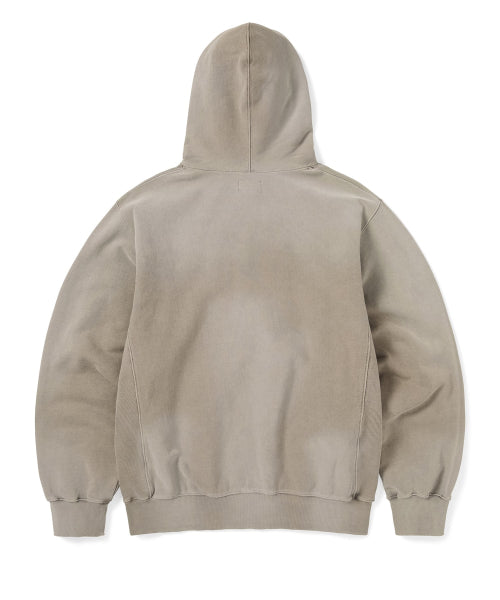 THISISNEVERTHAT THISISNEVERTHAT Overdyed Embroidery Hoodie Desert Grey