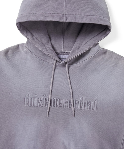 THISISNEVERTHAT THISISNEVERTHAT Overdyed Embroidery Hoodie Faded Purple