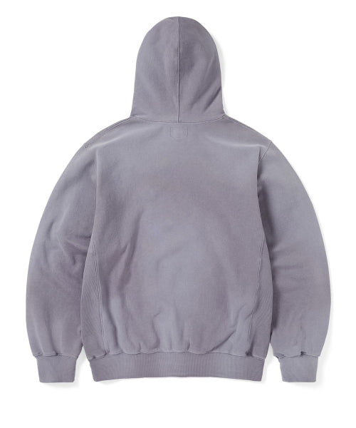 THISISNEVERTHAT THISISNEVERTHAT Overdyed Embroidery Hoodie Faded Purple