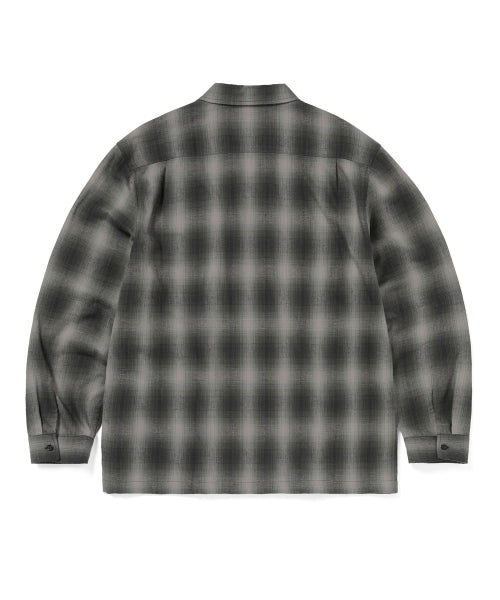 THISISNEVERTHAT THISISNEVERTHAT Nep Check Zip Shirt Black