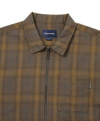 THISISNEVERTHAT THISISNEVERTHAT Nep Check Zip Shirt Brown